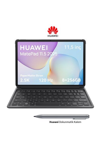 Huawei 11,5 inç mat yüzeyli ekran, 8 GB RAM 256 GB depolama Akıllı Tablet GRİ...