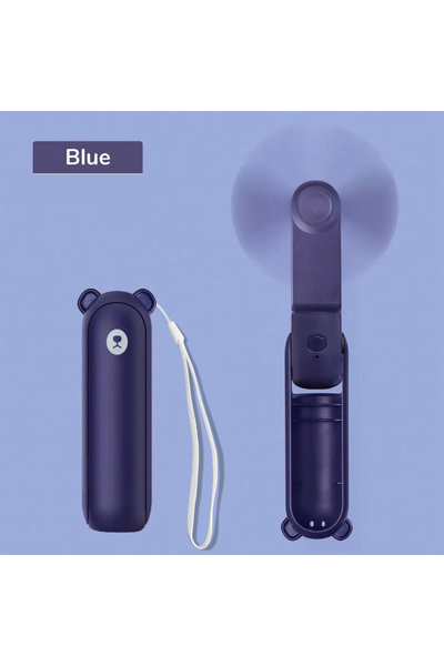 Choice1 DEEP BLUE Portable MiniFan,USB Rechargeable 3Adjustable Speed,Foldabl...