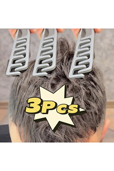 Choice 3 قطع من أمشاط الشعر البلاستيكية للرجال، مشط تصفيف شعر رمادي بسيط، مشط...