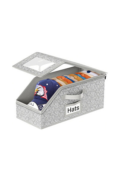 Choice 1pcs Baseball Cap Storage Box with Clear Window Holds 10+ Caps Dust-Pr...