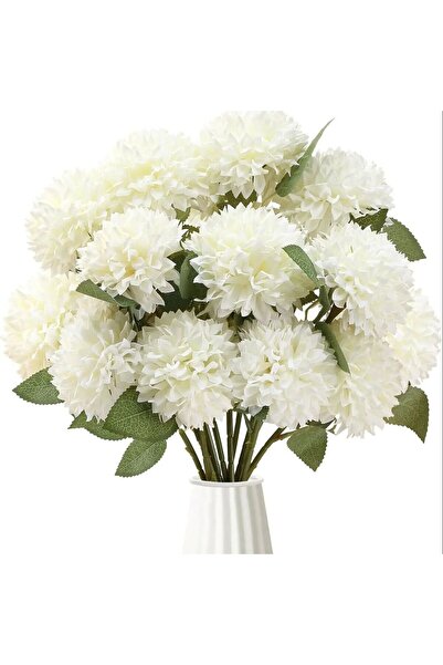 Choice 12Pcs WHITE 12Pcs Artificial Flowers Chrysanthemum Ball for Home Offic...