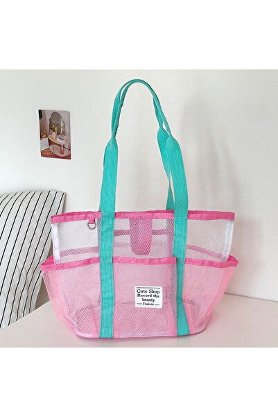 Choice1 Pink Pink Swimming Bag Large Capacity Vacation Beach Bag Portable Tot...
