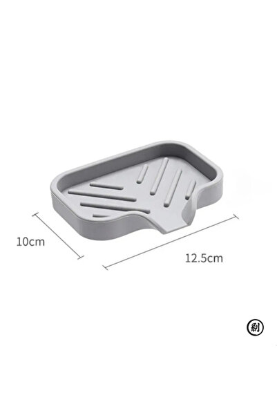 Choice1 Grey Small Sink Silicone Tray With drain Soap Sponge Storage Holder C...