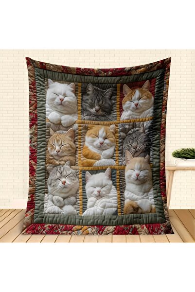 Choice10 70x100cm A1 1PC Throw Cute Animals theme Cats Dogs Lover Flannel Bla...