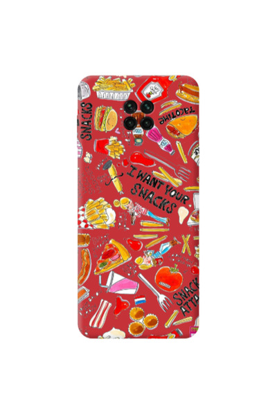 Other Xiaomi Redmi Note 9 Pro Snack attack Red Colored Silicone TPU Θήκη