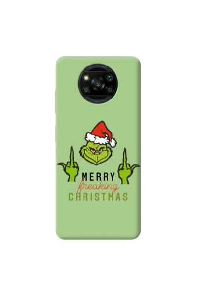 Other Xiaomi Poco X3 Pro Merry Christmas44 Light Green Colored Silicone TPU Θήκη