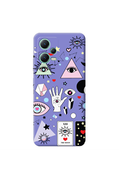 Other Xiaomi Redmi Note 12 Pro 5G Pyramid eyes Purple Colored Silicone TPU Θήκη