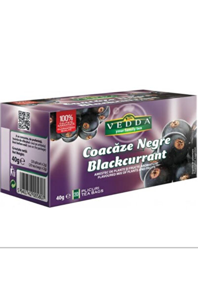 Vedda Ceai de Coacaze Negre Vedda, 20 plicuri