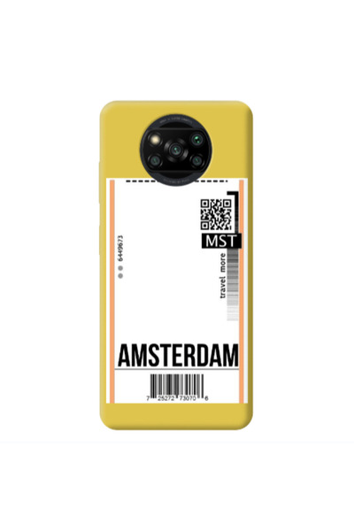 Other Xiaomi Poco X3 /X3 Pro Amsterdam Travel More Yellow Colored Silicone TP...