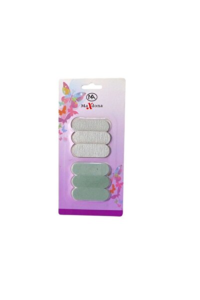 MAXDONA Nail File, Polisher, 6-Piece Set, White and Green