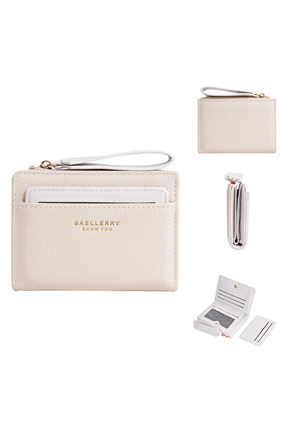 Choice Apricot Baellerry Slim Multi-card Short Wallet for Women Luxury PU Lea...