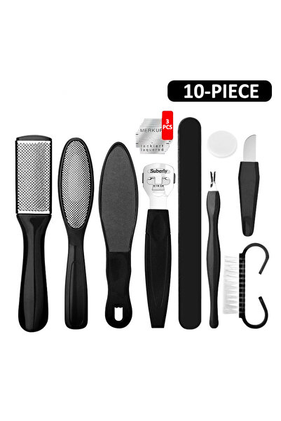 Choice Black 10 In 1 8/10-in-1 Professional Pedicure Kit Stainless Steel Call...