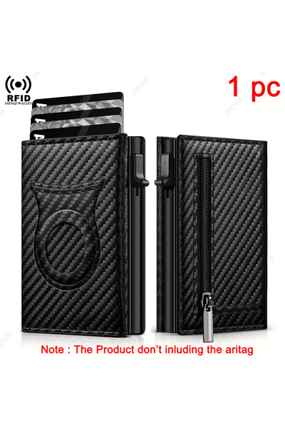 Choice Carbon Black Anti-theft Wallet Men Rfid Holder for Airtag Men Bank Car...
