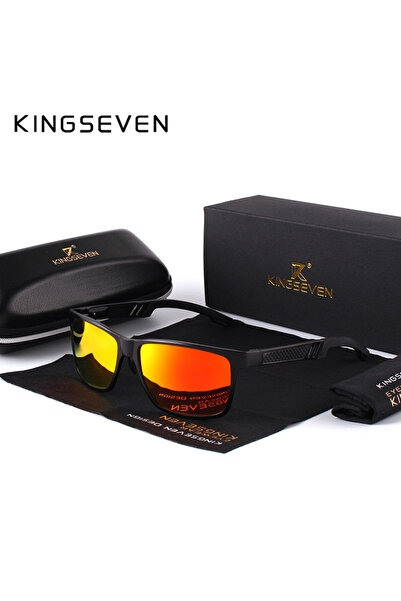 Choice Original Black Red KINGSEVEN Men's Polarized Sunglasses Full Frame Alu...
