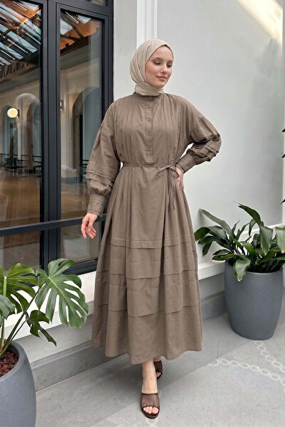 zenne Voile Pile Dress 255037 - Mink