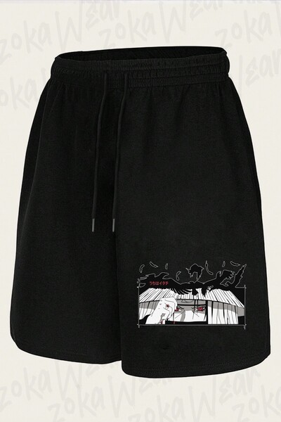 ZOKAWEAR Unisex Σορτς με στάμπα σχεδίου Itachi In The Sky With Crows