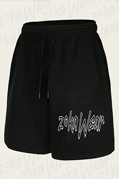 ZOKAWEAR Unisex Zoka Logo Design Printed Shorts