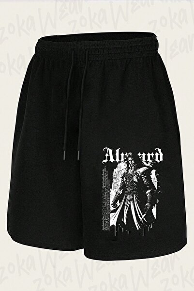 ZOKAWEAR Unisex Alucard Black White Streetwear Design Printed Shorts