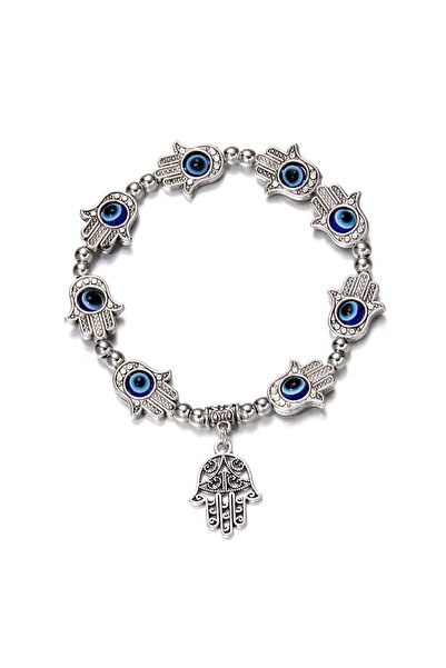 Choice BR21Y0330 Vintage Hamsa Hand Fatima Evil Eyes Beaded Bracelet For Wome...