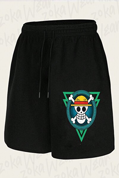 ZOKAWEAR Unisex One Piece Straw Hat Emblem V2 Design Printed Shorts