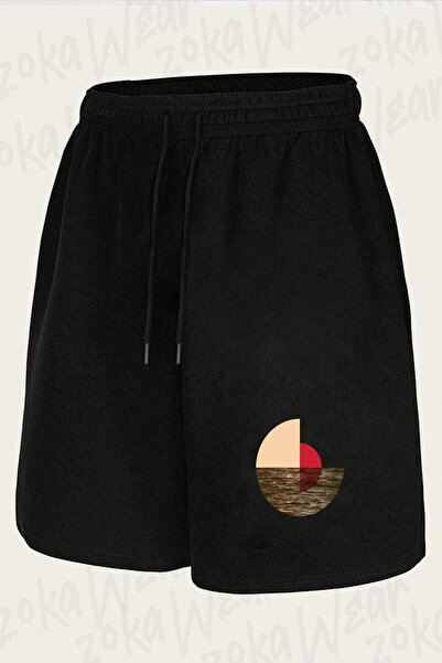ZOKAWEAR Unisex Minimal Sea Design Printed Shorts