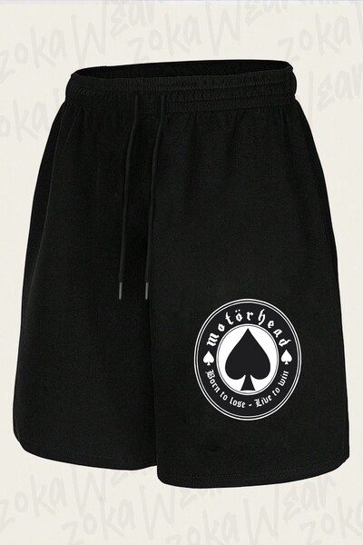 ZOKAWEAR Unisex Motörhead Born to Lose Design Printed Shorts