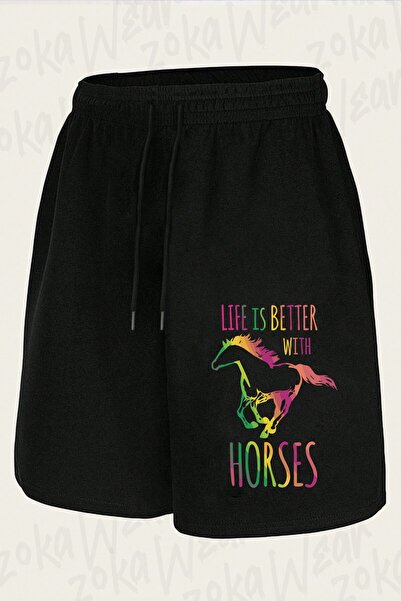 ZOKAWEAR Unisex Equestrian Riding Design Printed Shorts