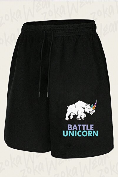 ZOKAWEAR Unisex Warrior Unicorn Design Printed Shorts