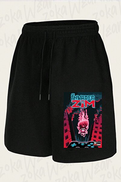ZOKAWEAR شورت مطبوع بتصميم Invader Zim v24 للجنسين
