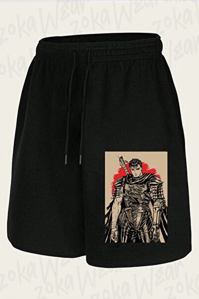 ZOKAWEAR Unisex Berserk Guts (Εικονογράφηση) Σορτς με στάμπα με σχέδιο χαρακτ...