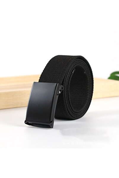 Choice3 115CM black Fashion New Unisex Trousers Belts Canvas Belt Metal Buckl...