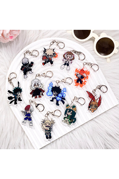Choice3 5 cm 12 1/11PCS Anime My Hero Academia Acrylic Keychain Cartoon Bag C...