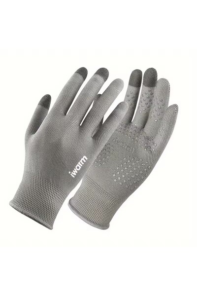 choice2 One Size Gray Fitness Gloves Sports Gloves Sunscreen Gloves Outdoor N...