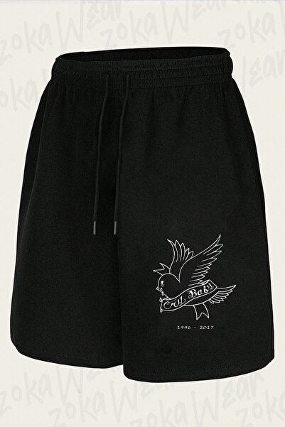 ZOKAWEAR Unisex σορτς με στάμπα Cry Baby Lil Peep