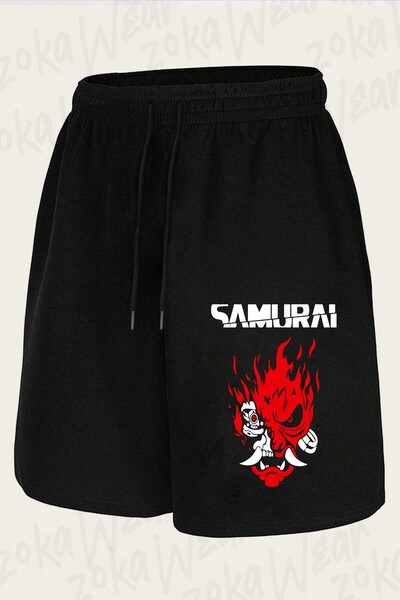 ZOKAWEAR Unisex Σορτς με στάμπα Samurai 3 Design