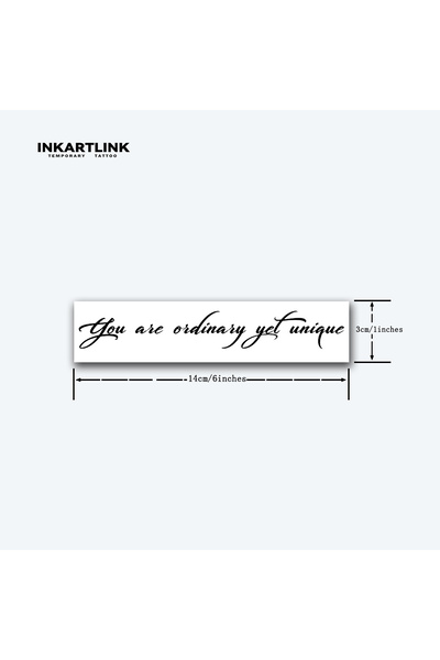 Choice IN-E377 INKARTLINK English motivational tattoo stickers lasting 1-2 we...