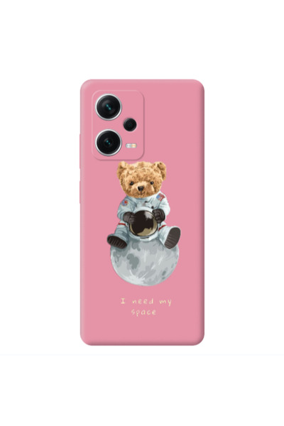 Other Xiaomi Poco X5 Bear in space Pink Colored Silicone TPU Θήκη