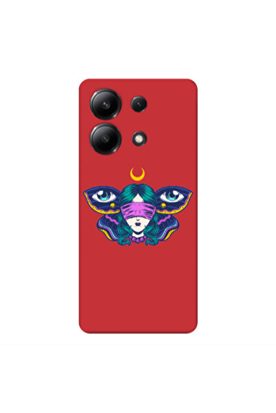 Other Xiaomi Redmi Note 13 4G Eye in my ear Red Colored Silicone TPU Θήκη