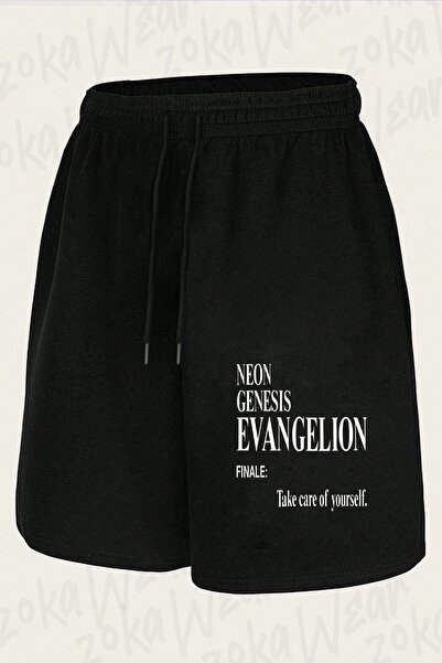 ZOKAWEAR Unisex Take Care of Yourself Evangelion Design Printed Shorts