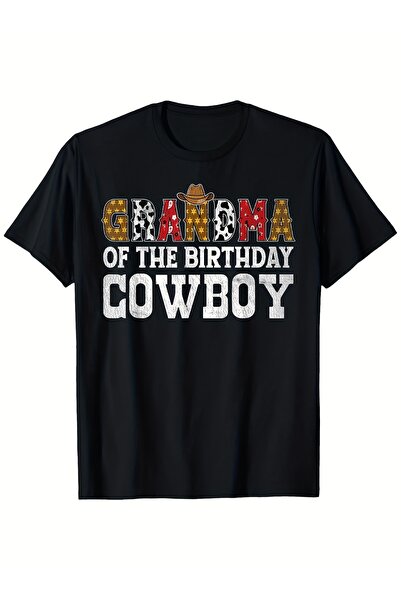 1001 Line Grandma of the Graphic T-Shirt Vintage Cowboy Hat Design Soft Breat...