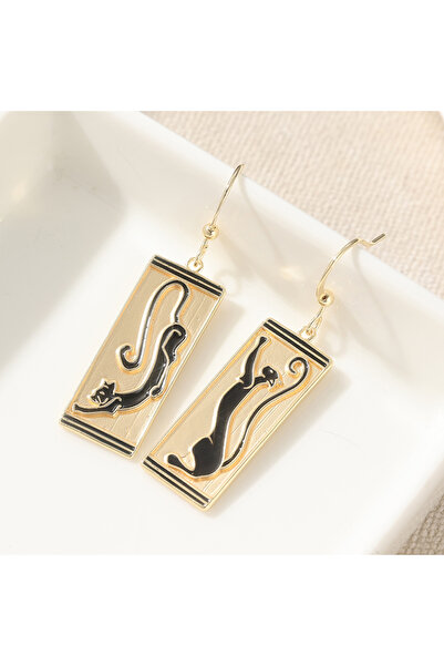 Choice MULTI A083 Creative Vintage Hand Carved Cat Pattern Golden Pendant Ear...