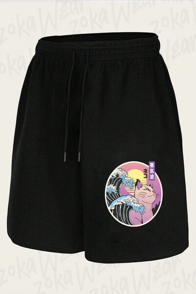 ZOKAWEAR Unisex σορτς με στάμπα Cat v2 Design