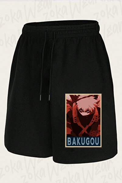 ZOKAWEAR Unisex My Hero Academia Katsuki Bakugo3 Σορτς με στάμπα σχεδίου