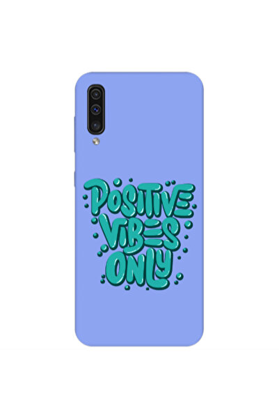 Other Samsung A50 Positive Vibes Only Light Purple Colored Silicone TPU Θήκη