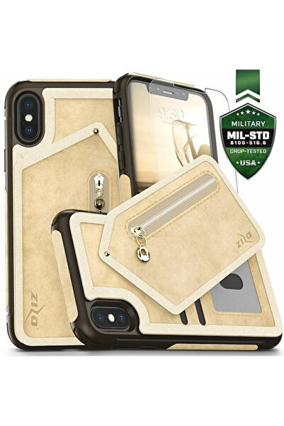Zizo Portofel Piele Sintetică 0.33mm Maro (iPhone X / Xs)