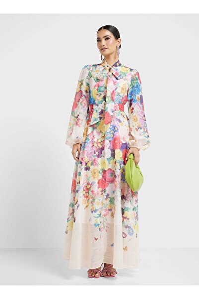 Khizana Floral Chiffon Maxi Dress