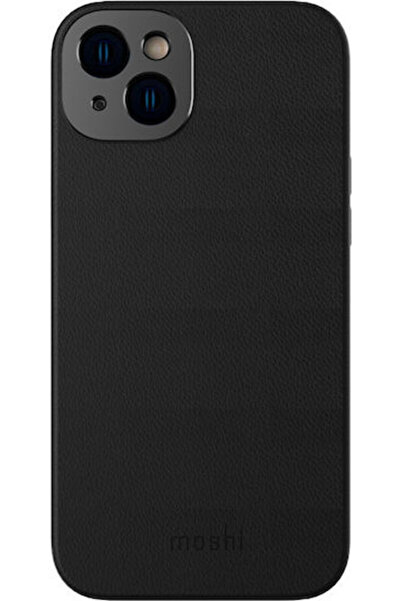 Moshi Husă de spate Napa Slim din piele sintetică, Negru Midnight (iPhone 14 ...