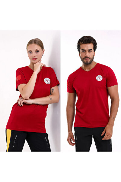 Bilenn Tekstil Tricou cu mânecă scurtă unisex Acil Healthcare Dry Touch - Roșu