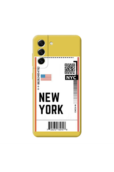 Other Samsung S21 FE New York NYC Yellow Colored Silicone TPU Θήκη