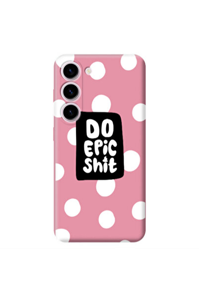 Other Samsung S23 Plus Do Epic Shit Pink Colored Silicone TPU Θήκη